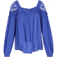 IZIA Blusa azul real / branco