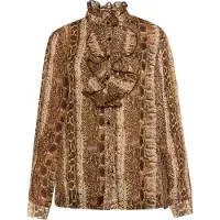 Faina Blusa bege / castanho de castanha