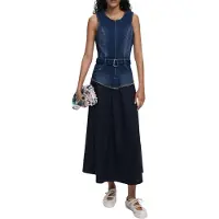 Desigual Vestido azul ganga / preto