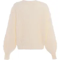 Faina Casaco de malha branco lã