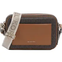Michael Kors para mulher. 32R5G5VC9B Bolsa de ombro castanha com monograma (OSFA), Marrom, Casual, Poliéster