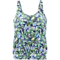 s.Oliver Top de tankini marinho / verde / verde pastel / cor-de-rosa
