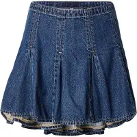 Levi's para mulher. 005DV-0003 Saia Godet Mini navy (28), Casual, Algodão, Marinho