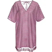 Venice beach Vestido de praia cyclam / branco