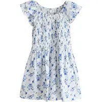 Next Vestido azul / offwhite