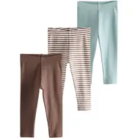 Next Leggings bege claro / azul céu / chocolate / castanho escuro