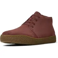 Camper para homem. K300467-014 Botins Peu Terreno em pele cor de vinho (41), Couro, Plano, Cordão, Casual, Borgonha