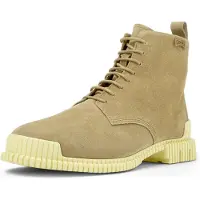 Camper para mulher. K400830-004 Botas de couro Pix castanhas (38), Marrom, Plano, 1 a 3cm, Cordão, Casual