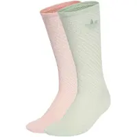 Adidas Meias 'CROCHET CREW 2 PAIRS' verde pastel / rosa claro