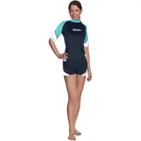 Mares Rash Guard Manga Curta Loose Fit She Dives