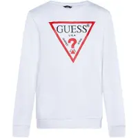 GUESS Sweatshirt vermelho / preto / branco
