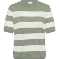 Kaffe Pullover 'Lizza' verde pastel / branco natural