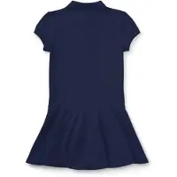 Ralph Lauren para menina. 313624740001 Vestido pólo em piqué elástico (8/9años= 136/142cm), Casual, Algodão, moda infantil