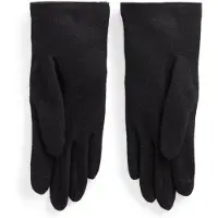 Ralph Lauren para mulher. 454833075001 Luvas Two Button preta (M), Preto, Casual, Lã