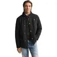 Gant para homem. 7006497 Jaqueta Quilted Windcheater Mid preto (S), Casual, Clássico, Poliéster