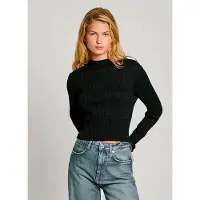 Pepe Jeans para mulher. PL702240 Camisola Nicole preta (XS), Preto, Casual, Viscoso