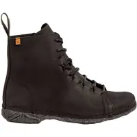 El naturalista para mulher. 2N9091101005_001 Botins de couro agradável preto (37), Plano, Cordão, Casual