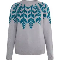 Usha Pullover 'Lurea' cinzento / petróleo