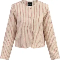 Faina Blazer bege / cor-de-rosa / branco