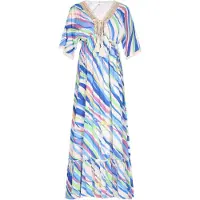 IZIA Vestido azul / verde claro / rosa / branco