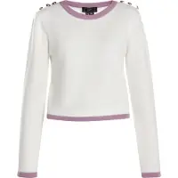 Faina Pullover 'Paino' roxo / branco