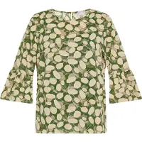 Usha Blusa amarelo claro / oliveira / verde relva