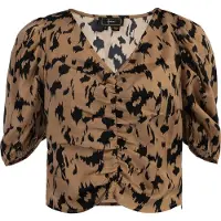 Faina Blusa camelo / preto