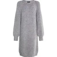 Faina Vestido de malha cinzento