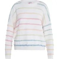 IZIA Pullover 'Hoona' azul / verde claro / rosa / branco lã