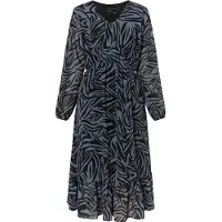 Faina Vestido de verão cinzento escuro / preto