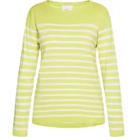 Usha Pullover verde claro / branco lã