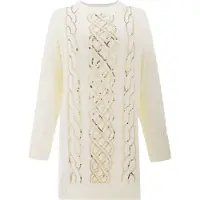 Faina Pullover ouro / branco lã