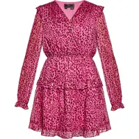 Faina Vestido ouro / cor-de-rosa / magenta