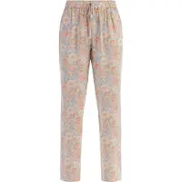 Usha Calças azul claro / amarelo / pêssego / branco