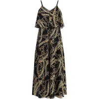 Faina Vestido de verão ouro / preto / prata