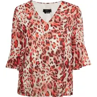Faina Blusa borgonha / vermelho claro / branco