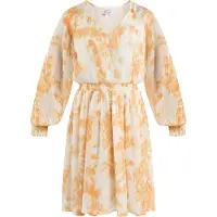 IZIA Vestido laranja claro / branco