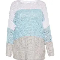 Usha Pullover azul claro / cinzento / roxo claro
