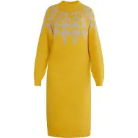 Usha Vestido de malha 'Lurea' caril / cinzento