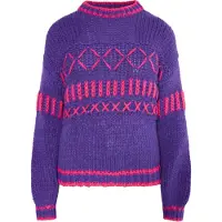 IZIA Pullover 'Hoona' roxo escuro / rosa