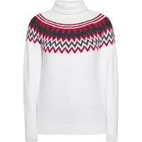Usha Pullover avermelhado / mosqueado preto / branco