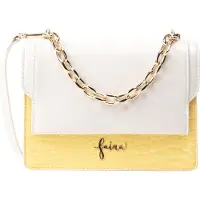 Faina Malas de tiracolo amarelo dourado / branco