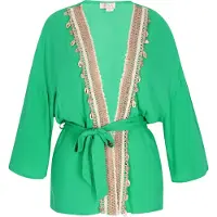 IZIA Kimono bege / verde
