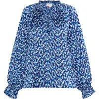 IZIA Blusa azul / azul escuro / orquídea / branco