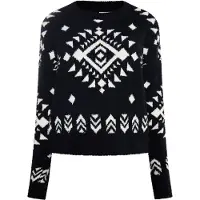IZIA Pullover 'Hoona' preto / branco