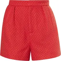 Faina Calças com pregas vermelho