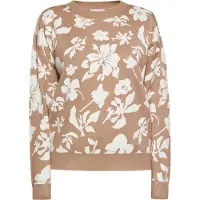 Usha Pullover taupe / branco lã