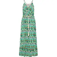IZIA Vestido de verão bege claro / azul / verde / vermelho cereja