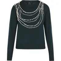 Faina Pullover abe / branco pérola