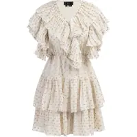 Faina Vestido 'Minya' ouro / cinzento-prateado / branco lã